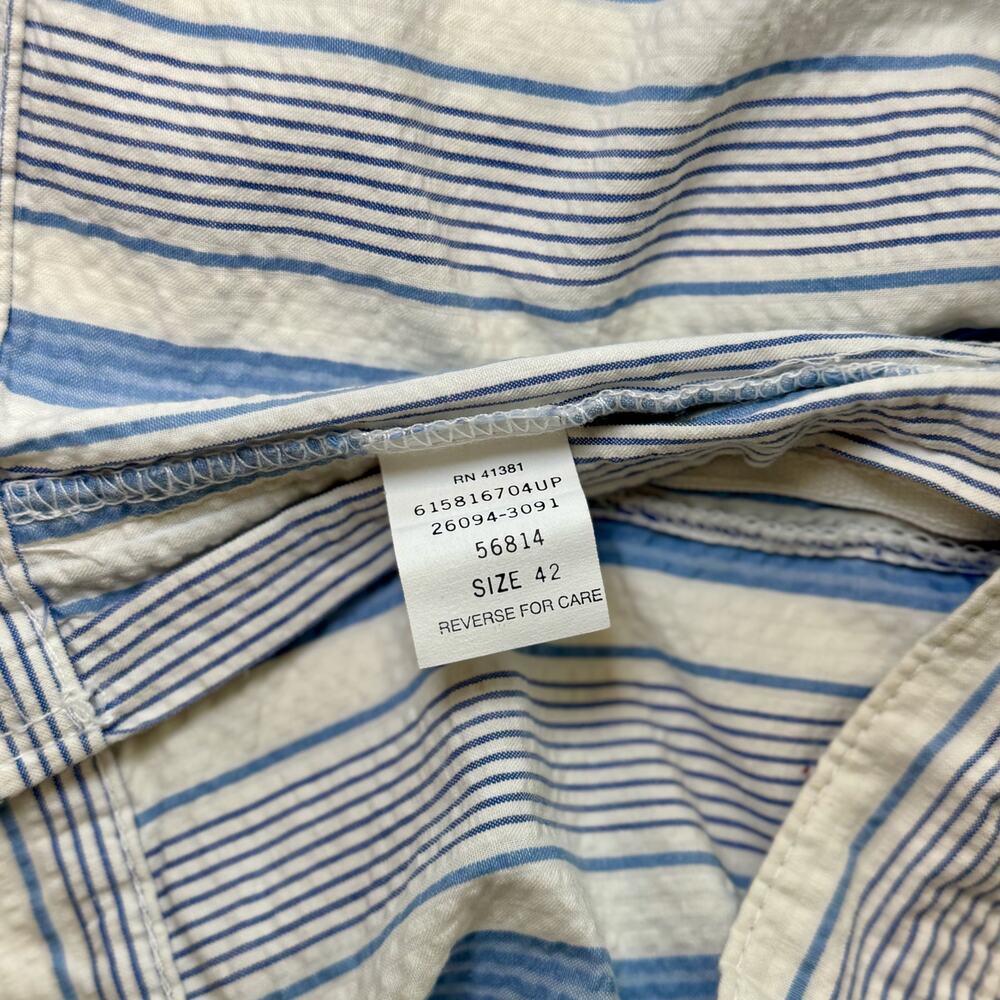 Polo Ralph Lauren Seersucker Shorts Tyler Blue White Stripes Men’s 42 VTG Preppy - Picture 14 of 15